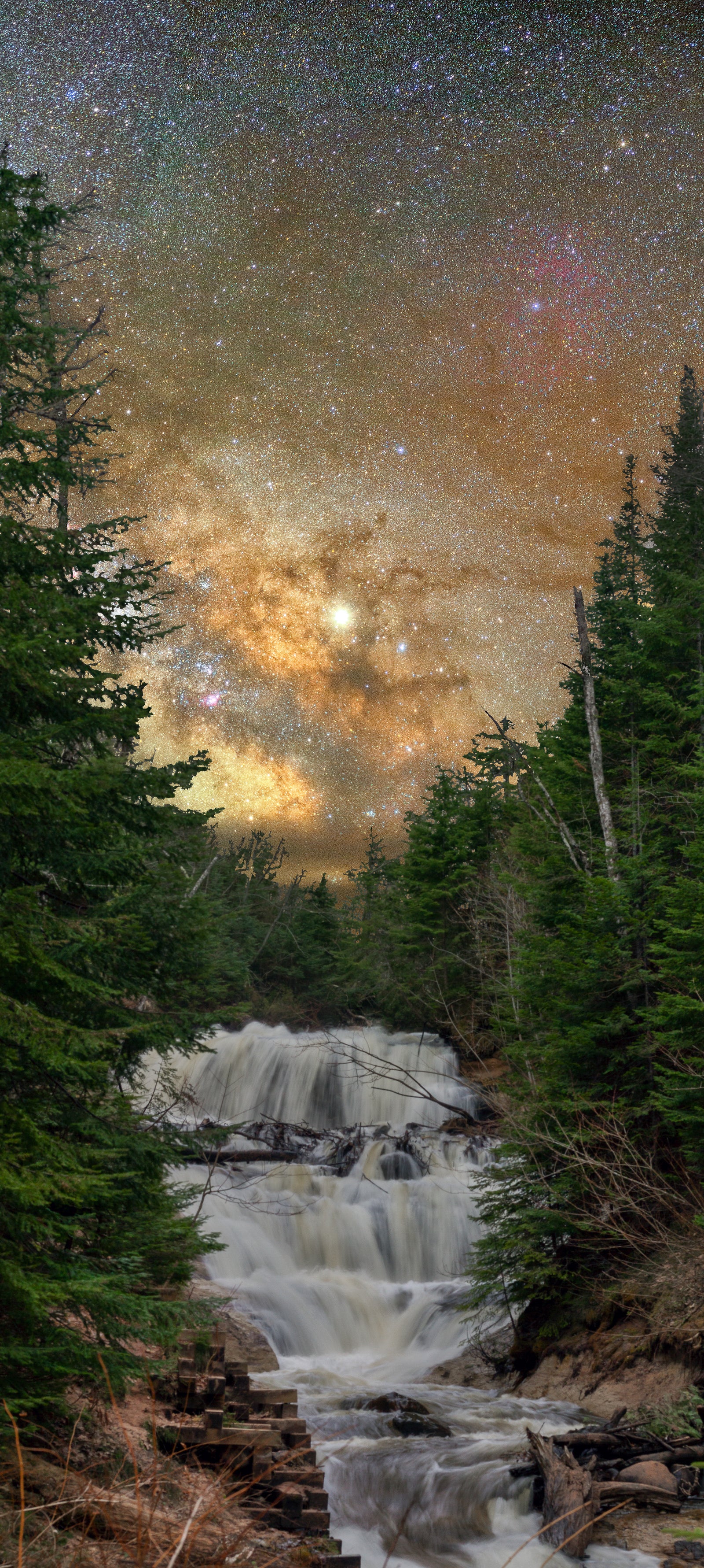 Sable Falls Vertical Panorama