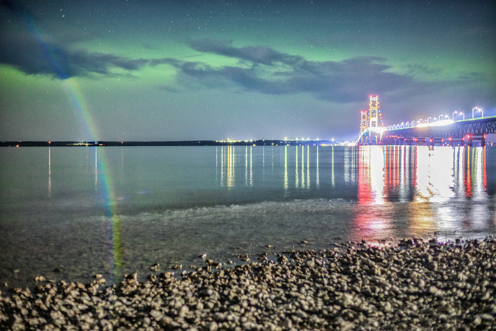Once in a Lifetime- RARE Mackinac Lunar Rainbow and Aurora