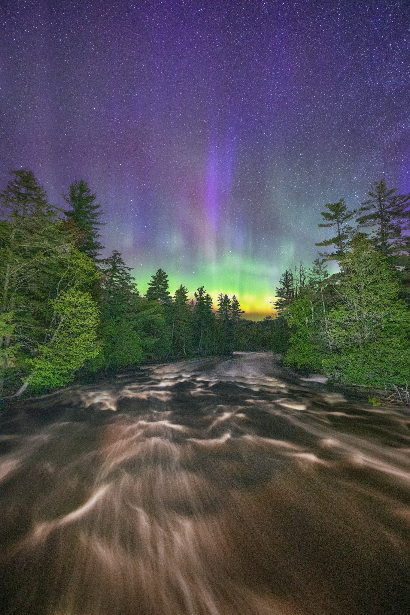 The Tahquamenon Lower Falls Island Bridge