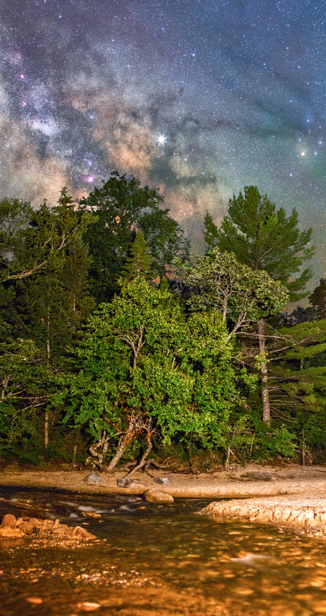 Hurricane River Small Vertical Panorama